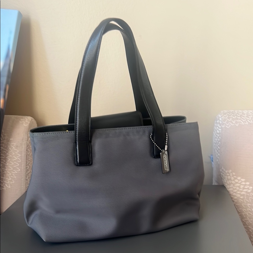 Coach Gray And Black Women's Tote Bag